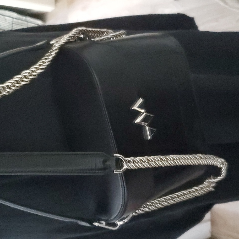 Marissa Webb *rare* Cylinder double handle Analog bag - Black & Gold